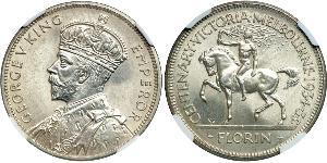 1 Florin Australia (1939 - ) Plata Jorge V (1865-1936)