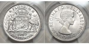 1 Florin Australia (1939 - ) Plata Isabel II (1926-2022)