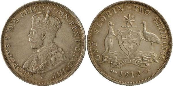 1 Florin Australia (1939 - ) Plata Jorge V (1865-1936)