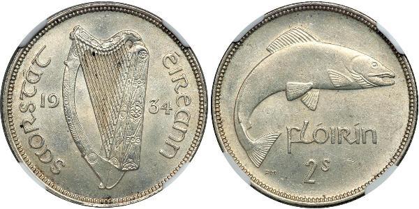 1 Florin Irlanda (1922 - ) Plata 