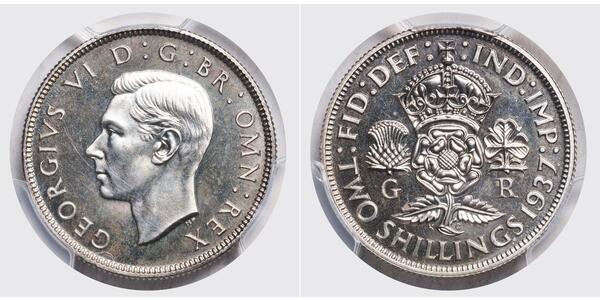 1 Florin Reino Unido Plata Jorge VI (1895-1952)