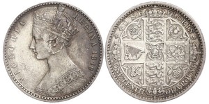 1 Florin Reino Unido de Gran Bretaña e Irlanda (1801-1922) Plata Victoria (1819 - 1901)