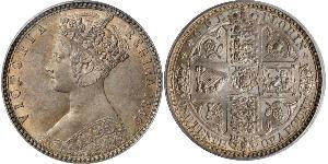 1 Florin Reino Unido de Gran Bretaña e Irlanda (1801-1922) Plata Victoria (1819 - 1901)