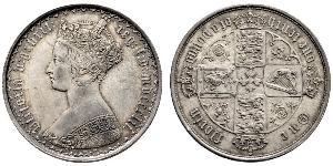 1 Florin Reino Unido de Gran Bretaña e Irlanda (1801-1922) Plata Victoria (1819 - 1901)