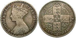 1 Florin Reino Unido de Gran Bretaña e Irlanda (1801-1922) Plata Victoria (1819 - 1901)