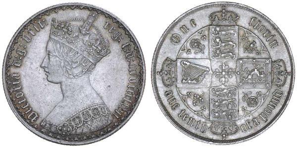 1 Florin Reino Unido de Gran Bretaña e Irlanda (1801-1922) Plata Victoria (1819 - 1901)