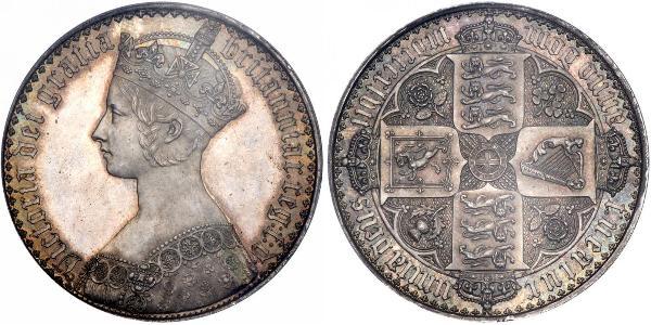 1 Florin Reino Unido de Gran Bretaña e Irlanda (1801-1922) Plata Victoria (1819 - 1901)