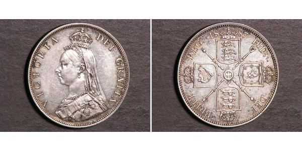 1 Florin Reino Unido de Gran Bretaña e Irlanda (1801-1922) Plata Victoria (1819 - 1901)