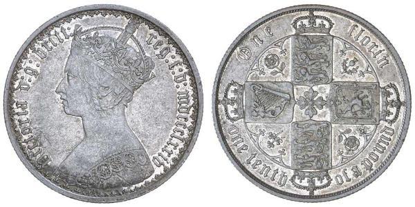 1 Florin Reino Unido de Gran Bretaña e Irlanda (1801-1922) Plata Victoria (1819 - 1901)