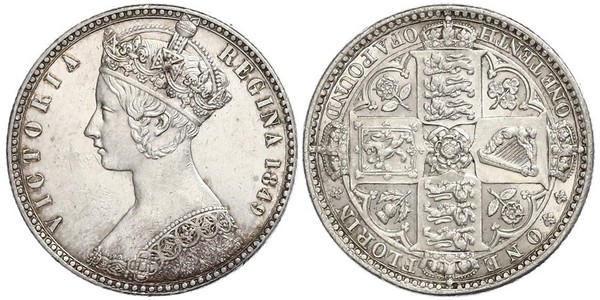 1 Florin Reino Unido de Gran Bretaña e Irlanda (1801-1922) Plata Victoria (1819 - 1901)