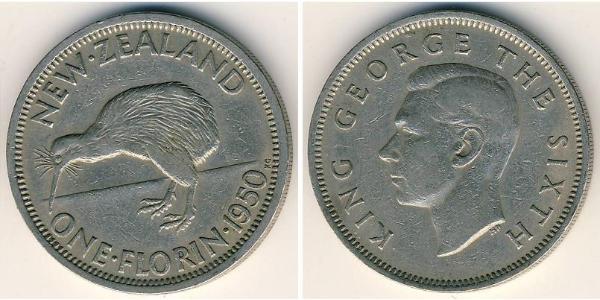 1 Florin Nuova Zelanda Rame/Nichel Giorgio VI (1895-1952)