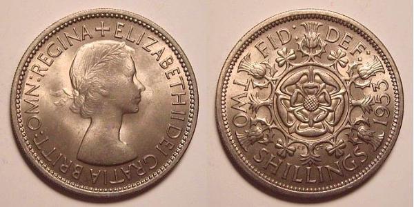 1 Florin Regno Unito (1922-) Rame/Nichel Elisabetta II (1926-2022)