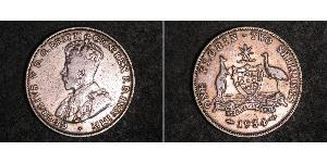 1 Florin Australien (1939 - ) Silber George V (1865-1936)