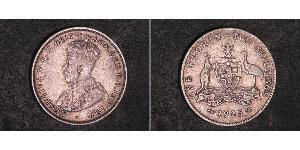 1 Florin Australien (1939 - ) Silber George V (1865-1936)