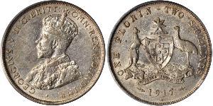 1 Florin Australien (1939 - ) Silber George V (1865-1936)