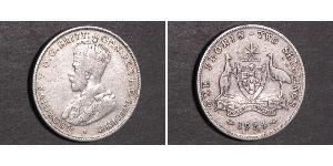 1 Florin Australien (1939 - ) Silber George V (1865-1936)