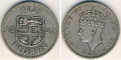 1 Florin Fidschi Silber Georg VI (1895-1952)