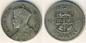 1 Florin Fidschi Silber George V (1865-1936)