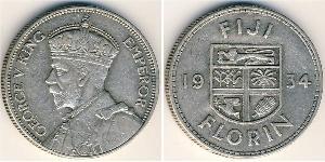 1 Florin Fidschi Silber George V (1865-1936)