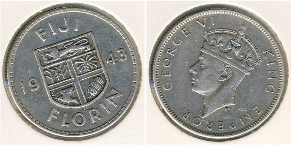 1 Florin Fidschi Silber Georg VI (1895-1952)