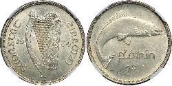 1 Florin Irland (1922 - ) Silber 
