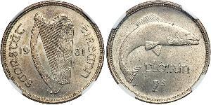 1 Florin Irland (1922 - ) Silber 