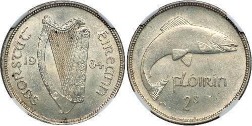 1 Florin Irland (1922 - ) Silber 