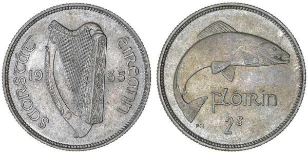 1 Florin Irland (1922 - ) Silber 