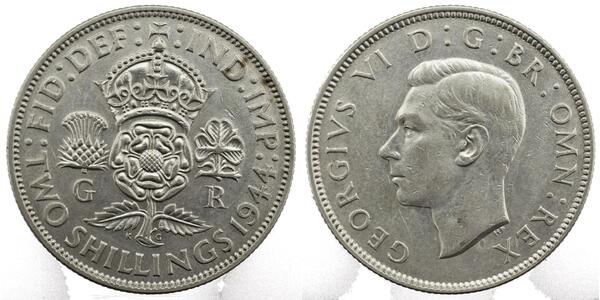 1 Florin Vereinigtes Königreich Silber Georg VI (1895-1952)