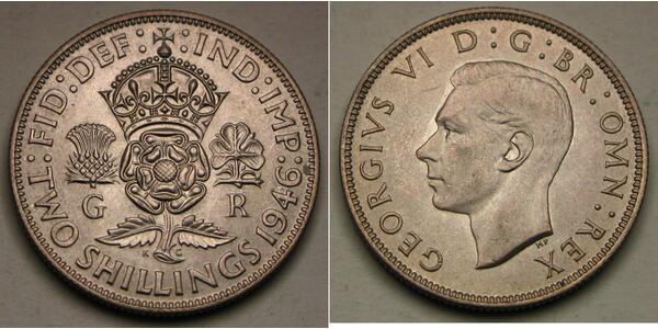 1 Florin Vereinigtes Königreich Silber Georg VI (1895-1952)
