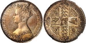 1 Florin Vereinigtes Königreich von Großbritannien und Irland (1801-1922) Silber Victoria (1819 - 1901)