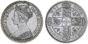 1 Florin Vereinigtes Königreich von Großbritannien und Irland (1801-1922) Silber Victoria (1819 - 1901)