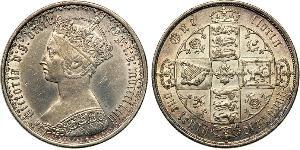 1 Florin Vereinigtes Königreich von Großbritannien und Irland (1801-1922) Silber Victoria (1819 - 1901)