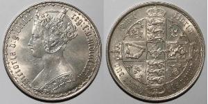 1 Florin Vereinigtes Königreich von Großbritannien und Irland (1801-1922) Silber Victoria (1819 - 1901)