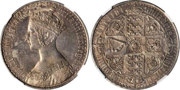 1 Florin Vereinigtes Königreich von Großbritannien und Irland (1801-1922) Silber Victoria (1819 - 1901)