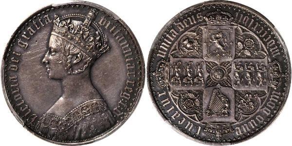1 Florin Vereinigtes Königreich von Großbritannien und Irland (1801-1922) Silber Victoria (1819 - 1901)