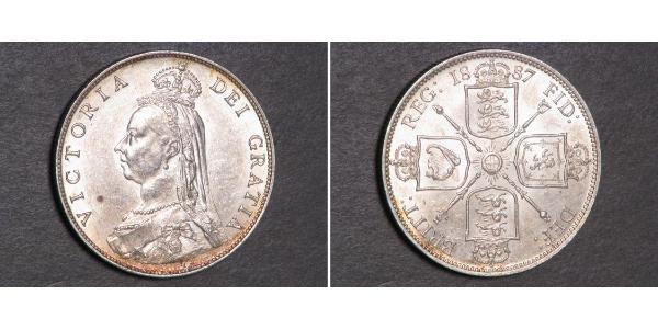 1 Florin Vereinigtes Königreich von Großbritannien und Irland (1801-1922) Silber Victoria (1819 - 1901)