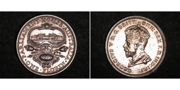 1 Florin Australia (1788 - 1939) Silver George V of the United Kingdom (1865-1936)