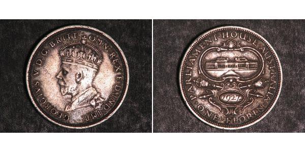 1 Florin Australia (1788 - 1939) Silver George V of the United Kingdom (1865-1936)