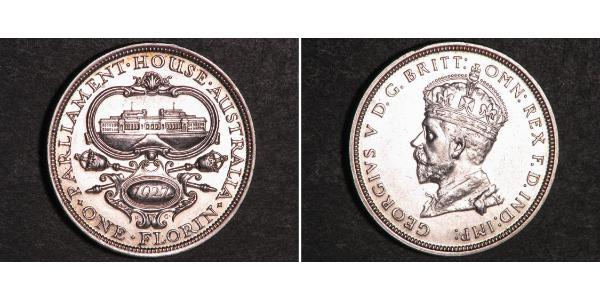 1 Florin Australia (1788 - 1939) Silver George V of the United Kingdom (1865-1936)