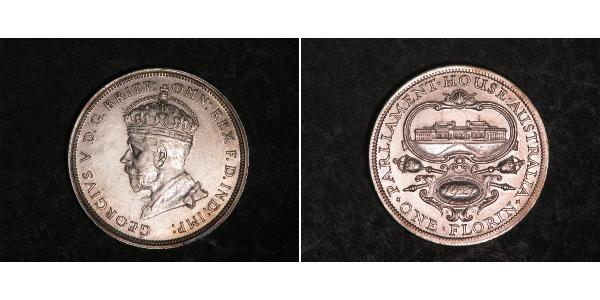 1 Florin Australia (1788 - 1939) Silver George V of the United Kingdom (1865-1936)