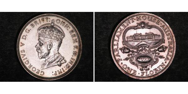 1 Florin Australia (1788 - 1939) Silver George V of the United Kingdom (1865-1936)