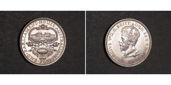 1 Florin Australia (1788 - 1939) Silver George V of the United Kingdom (1865-1936)