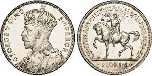 1 Florin Australia (1939 - ) Silver George V of the United Kingdom (1865-1936)