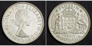 1 Florin Australia (1939 - ) Silver Elizabeth II (1926-2022)