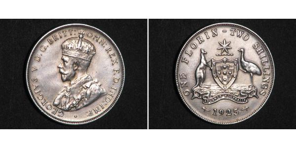 1 Florin Australia (1939 - ) Silver George V of the United Kingdom (1865-1936)