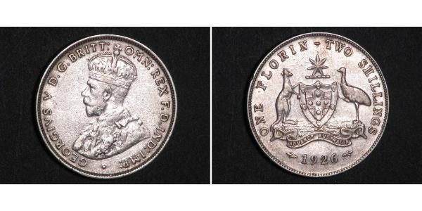 1 Florin Australia (1939 - ) Silver George V of the United Kingdom (1865-1936)