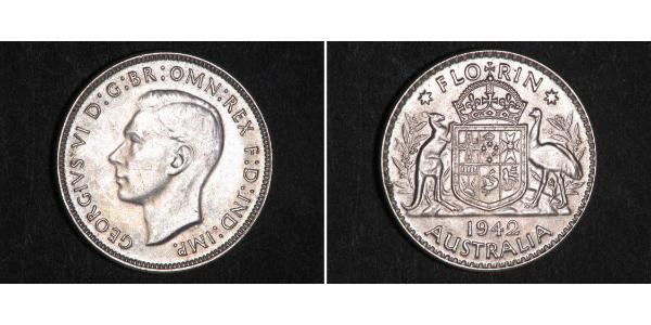 1 Florin Australia (1939 - ) Silver George VI (1895-1952)