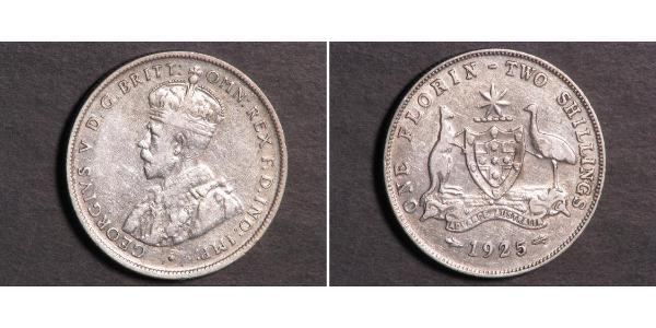 1 Florin Australia (1939 - ) Silver George V of the United Kingdom (1865-1936)