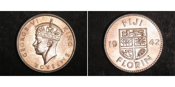 1 Florin Fiji Silver George VI (1895-1952)
